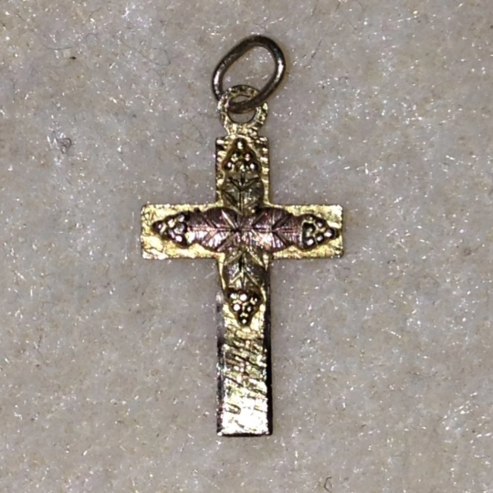 10Kt Gold Tri-Tone Cross, by Black Hills Gold